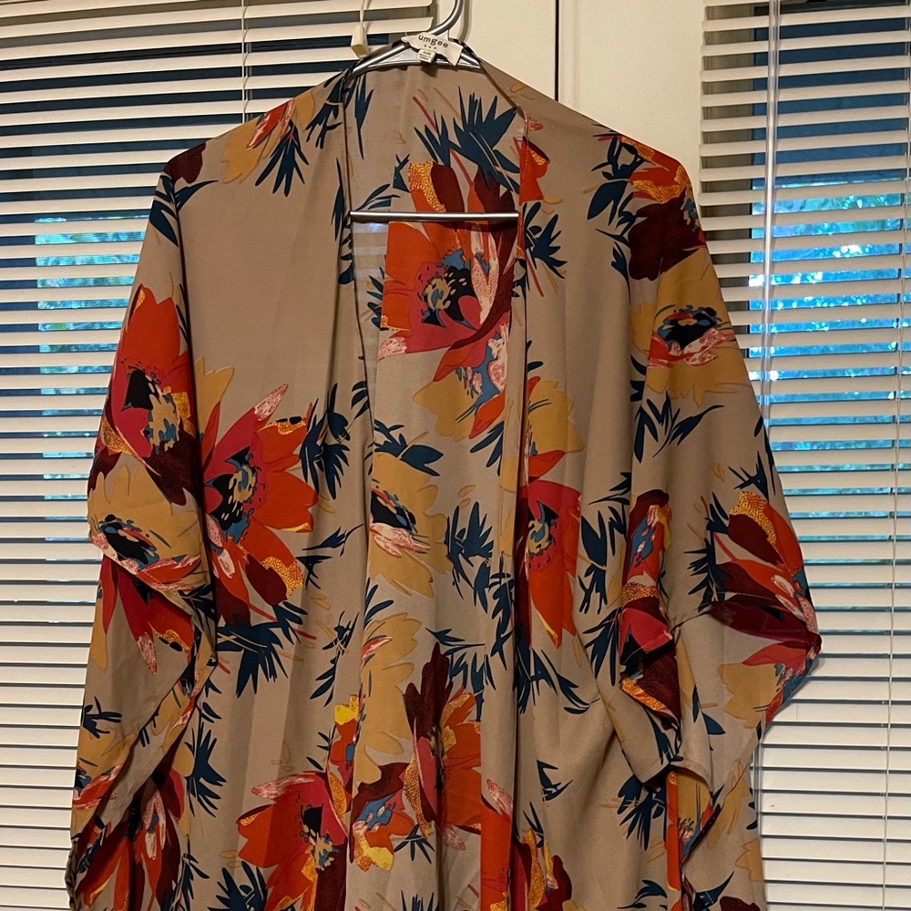 Brown kimono or cover up